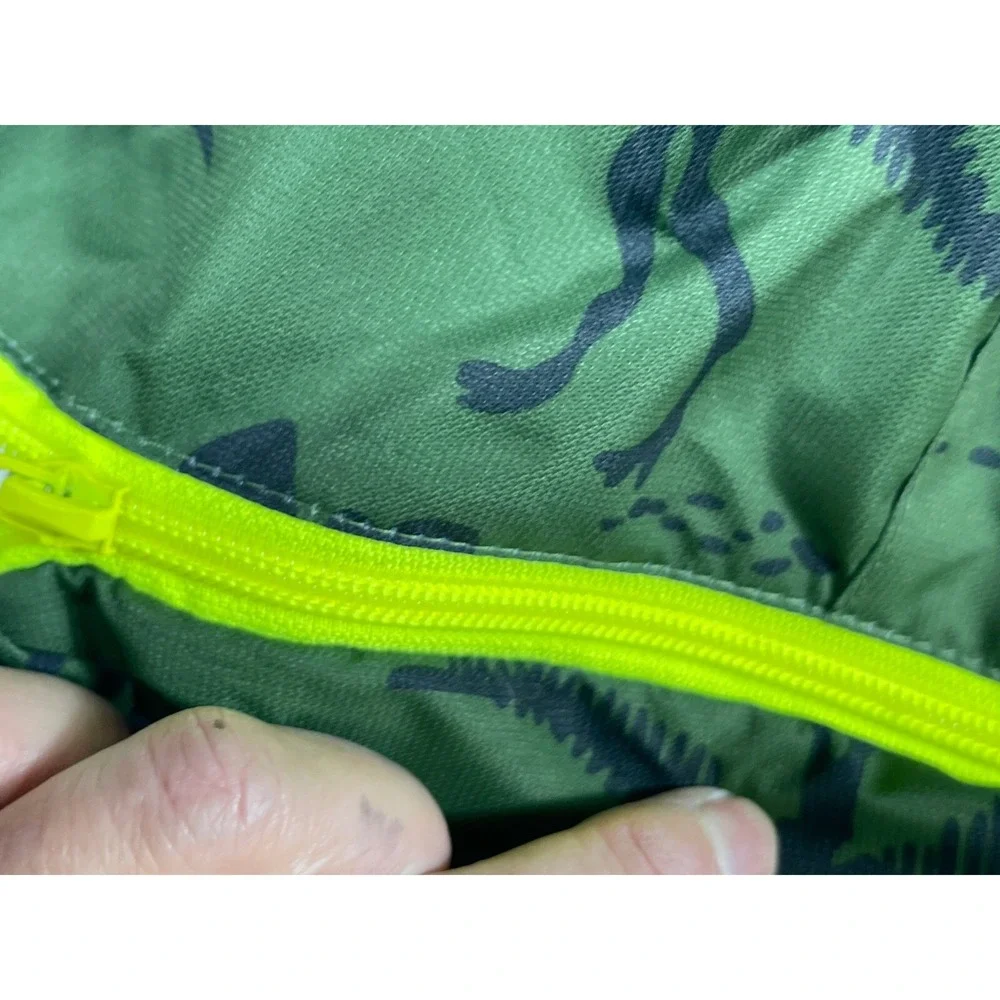 Top &‎ Sky Kids Dinosaur Rain Jacket Hooded Lightweight Green Size 140